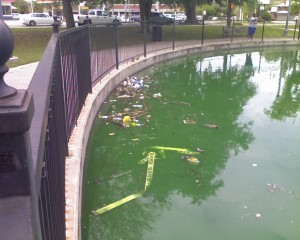 Riverside Park wasn&#8217;t looking very &#8220;green&#8221; the weekend before Earth day.